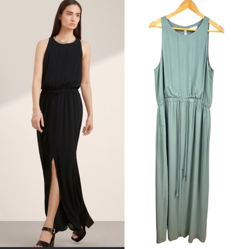 BABATON Harold Mint Sage Green Viscose Sleeveless Maxi Dress Size L
